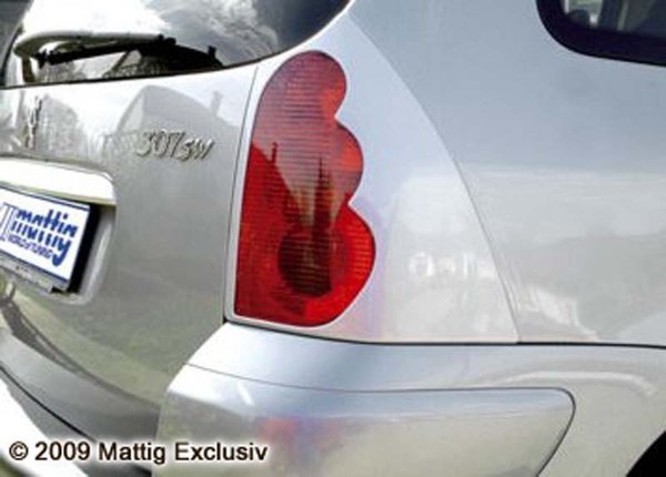 Rücklichtabdeckungen für Peugeot 307